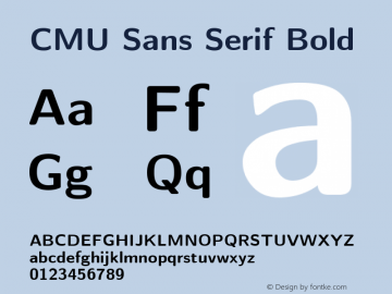 CMU Sans Serif Bold Version 0.7.0图片样张