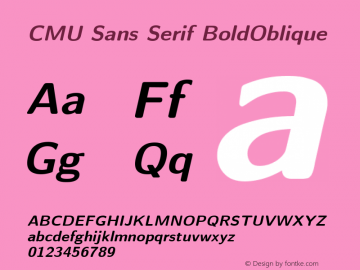 CMU Sans Serif BoldOblique Version 0.7.0图片样张