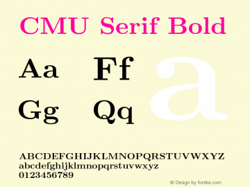 CMU Serif Bold Version 0.7.0图片样张