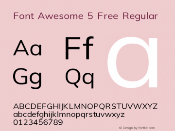 Font Awesome 5 Free Regular Version 5.0图片样张