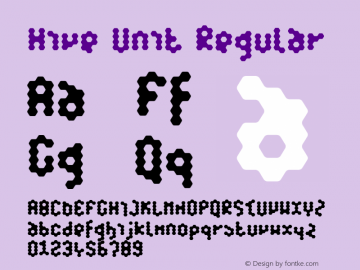 Hive Unit Regular 001.000 Font Sample