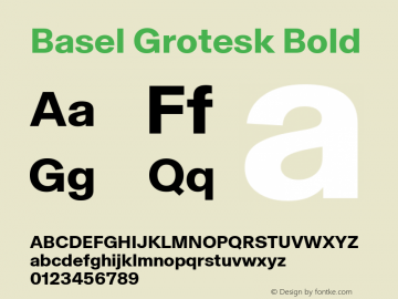 Basel Grotesk Bold Version 1.005图片样张