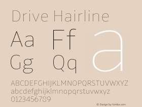 Drive Hairline Regular Version 1.407图片样张