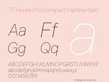 TT Hoves Pro Compact Hairline Italic Version 3.100.24032023图片样张