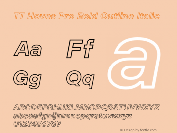 TT Hoves Pro Bold Outline Italic Version 3.100.24032023图片样张