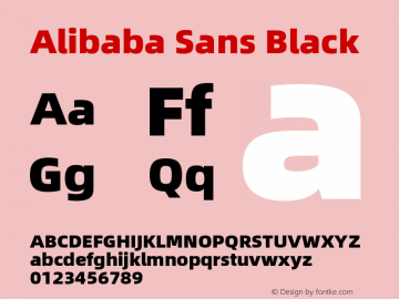 Alibaba Sans Black Version 1.02图片样张