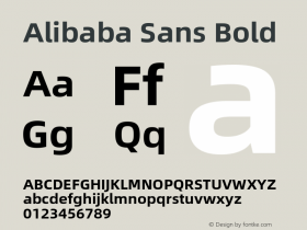 Alibaba Sans Bold Version 1.02图片样张