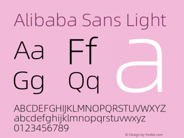Alibaba Sans Light Version 1.02图片样张