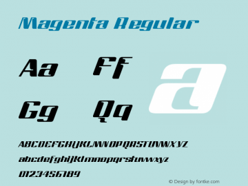 Magenta Version 1.00 August 24, 2009, initial release图片样张