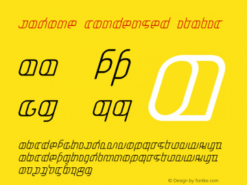 Jakone Condensed Italic 001.000 Font Sample