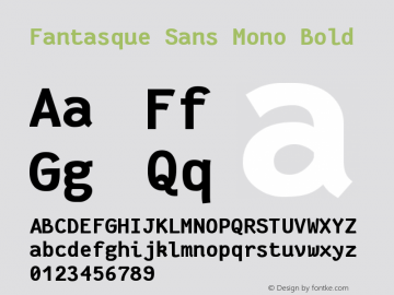 Fantasque Sans Mono Bold Version 1.7.1图片样张
