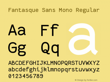 Fantasque Sans Mono Regular Version 1.7.1图片样张