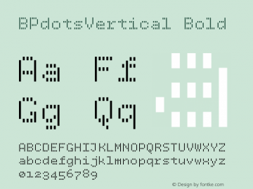 BPdotsVertical-Bold Version 1.000图片样张