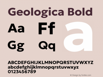 Geologica Bold Version 1.010;gftools[0.9.28]图片样张