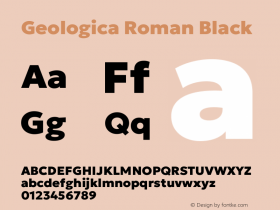 Geologica Roman Black Version 1.010;gftools[0.9.28]图片样张