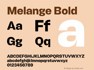 Melange Bold Version 1.000图片样张