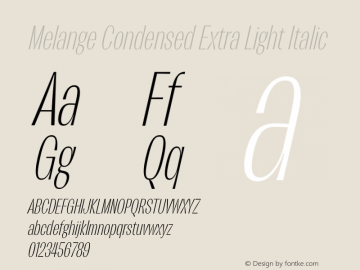 Melange Cond ExtLt Ita Version 1.000图片样张