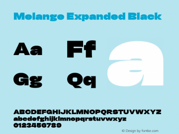 Melange Expanded Black Version 1.000图片样张