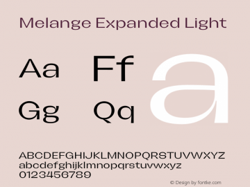 Melange Expanded Light Version 1.000图片样张