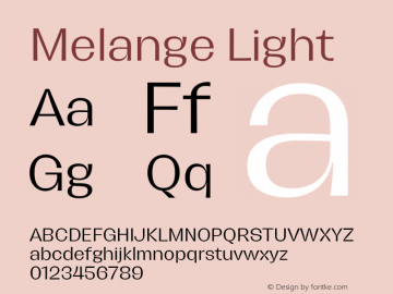 Melange Light Version 1.000图片样张