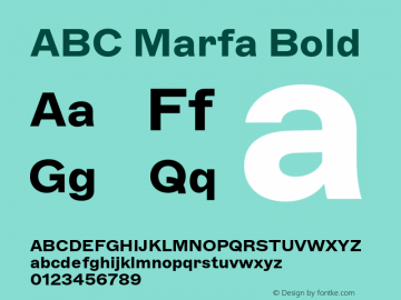 ABC Marfa Bold Version 2.000图片样张