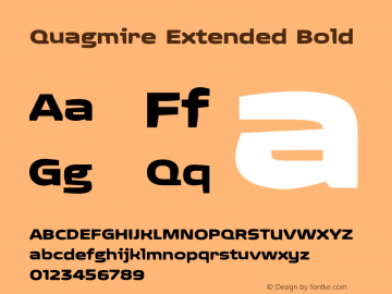 Quagmire Extended Bold 001.000 Font Sample