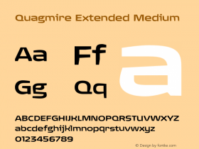 Quagmire Extended Medium 001.000 Font Sample