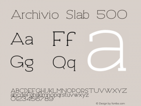 Archivio Slab 500 Version 1.000;PS 002.000;hotconv 1.0.70;makeotf.lib2.5.58329图片样张