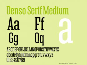 Denso Serif Medium Version 1.000;hotconv 1.0.109;makeotfexe 2.5.65596图片样张