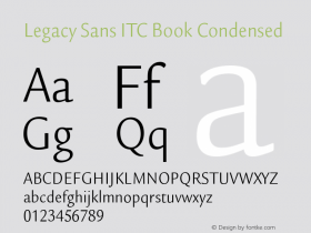 Legacy Sans ITC Book Cn Version 1.00图片样张