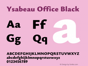 Ysabeau Office Black Version 2.001;Glyphs 3.2 (3192)图片样张