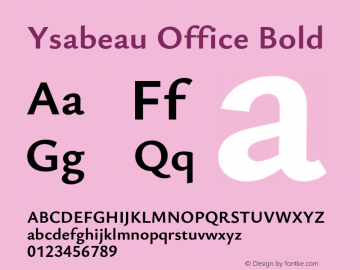 Ysabeau Office Bold Version 2.001;Glyphs 3.2 (3192)图片样张