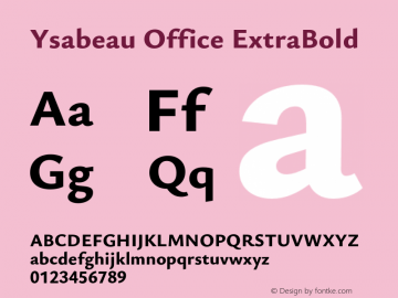 Ysabeau Office ExtraBold Version 2.001;Glyphs 3.2 (3192)图片样张