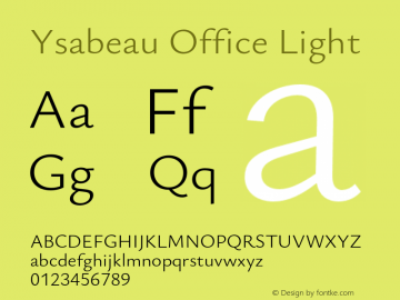 Ysabeau Office Light Version 2.001;Glyphs 3.2 (3192)图片样张