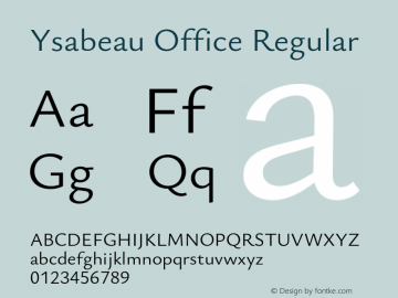 Ysabeau Office Regular Version 2.001;Glyphs 3.2 (3192)图片样张