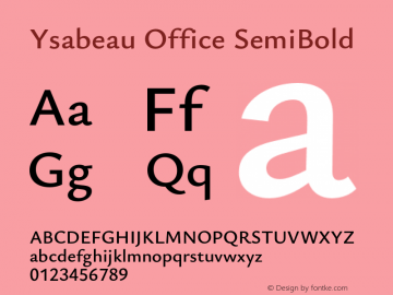 Ysabeau Office SemiBold Version 2.001;Glyphs 3.2 (3192)图片样张