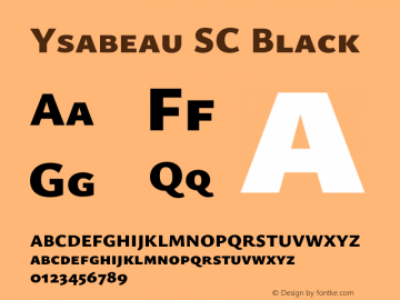Ysabeau SC Black Version 2.001;Glyphs 3.2 (3192)图片样张
