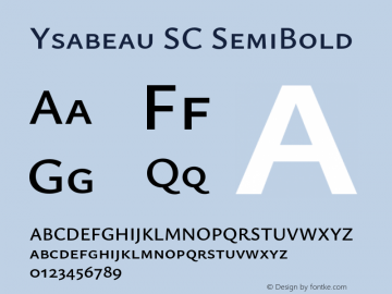 Ysabeau SC SemiBold Version 2.001;Glyphs 3.2 (3192)图片样张