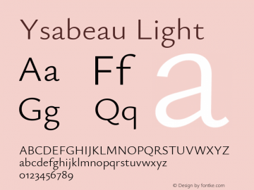 Ysabeau Light Version 2.001图片样张