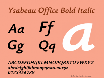 Ysabeau Office Bold Italic Version 2.001图片样张