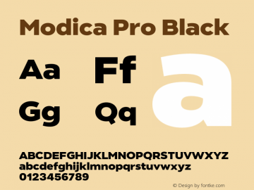 Modica Pro Black Version 1.000;Glyphs 3.1.2 (3151)图片样张