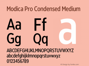 Modica Pro Condensed Medium Version 1.000;Glyphs 3.1.2 (3151)图片样张