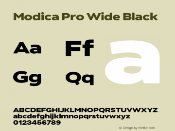 Modica Pro Wide Black Version 1.000;Glyphs 3.1.2 (3151)图片样张