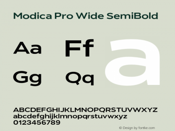 Modica Pro Wide SemiBold Version 1.000;Glyphs 3.1.2 (3151)图片样张