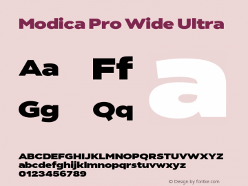 Modica Pro Wide Ultra Version 1.000;Glyphs 3.1.2 (3151)图片样张
