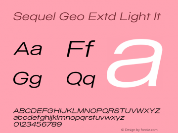 Sequel Geo Extd Light It Version 2.000图片样张