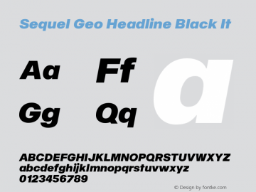 Sequel Geo Headline Black It Version 1.000图片样张