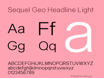 Sequel Geo Headline Light Version 1.000图片样张