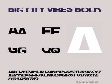 Big City Vibes Bold Version 1.000;Glyphs 3.2 (3192)图片样张