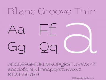 BlancGroove-Thin Version 1.000图片样张